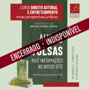 Curso DIREITO AUTORAL E ENTRETENIMENTO - Aula AVULSA